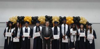 French Ambassador Thierry Mathou Honours LFID Graduates; First Indian Student Wins Prestigious France Excellence Major Scholarship Group photo of the nine graduates with the French Ambassador