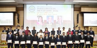 IIM Nagpur Welcomes 12th MBA and 6th PhD Batches; Women Form Majority in MBA Cohort IIM Nagpur students who won scholarships along with guests in a function