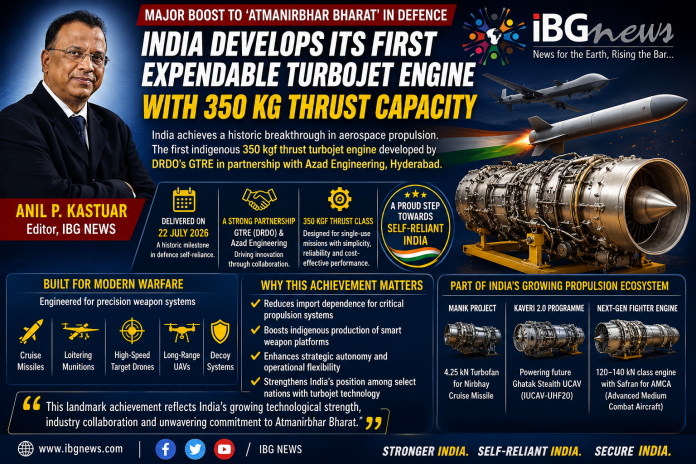 India Unveils First Indigenous 350 kg Thrust Expendable Turbojet Engine, Strengthening Defence Self-Reliance India Unveils First Indigenous 350 kg Thrust Expendable Turbojet Engine, Strengthening Defence Self-Reliance