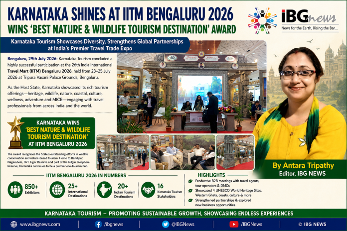 Karnataka Wins 'Best Nature & Wildlife Tourism Destination' Honour at IITM Bengaluru 2026 Karnataka Wins 'Best Nature & Wildlife Tourism Destination' Honour at IITM Bengaluru 2026
