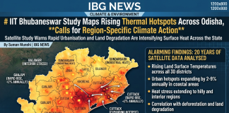 IIT Bhubaneswar Study Maps Rising Thermal Hotspots Across Odisha, Calls for Region-Specific Climate Action Odisha Heat Map