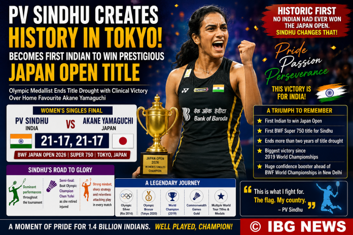 PV Sindhu Creates History in Tokyo, Becomes First Indian to Lift Japan Open Title PV Sindhu Creates History in Tokyo, Becomes First Indian to Lift Japan Open Title