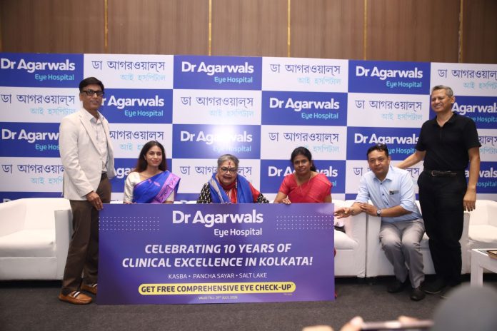 LtoR: Mr. Sudheer - Cheif Growth Officer, Dr. Tanushree Chatterjee , Head - Clinical Services, Shri. Usha Uthup , Dr. Kaladevi Sathish , Zonal Head – Clinical Services, Dr. Samar Sengupta , Head- Clinical Services and Dr. Hossain, Head Clinical Services , Dr Agarwals Eye Hospital, Kolkata.