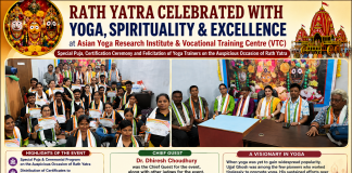 Rath Yatra Celebrated with Yoga, Spirituality, and Excellence at Asian Yoga Research Institute Ratha Yatra and Yoga confluence of Health, Mind and Spirituality