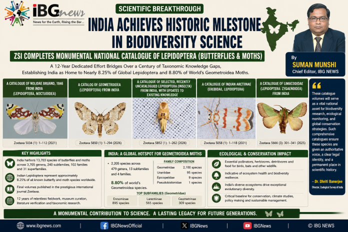 India Completes Landmark National Catalogue of Butterflies and Moths, Strengthening Global Biodiversity Research