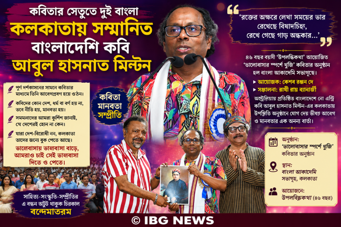 বাংলার দুই প্রান্তকে যুক্ত করল কবিতা - কলকাতায় সম্মানিত বাংলাদেশি কবি আবুল হাসনাৎ মিল্টন বাংলার দুই প্রান্তকে যুক্ত করল কবিতা: কলকাতায় সম্মানিত বাংলাদেশি কবি আবুল হাসনাৎ মিল্টন