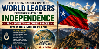 Republic of Balochistan Announces Global Observance of August 11 as Independence Day Balochistan Independence Day