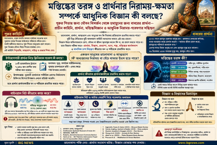পুরুর পিতার জন্য যৌবন বিসর্জন থেকে হুমায়ূনের জন্য বাবরের প্রার্থনা - মস্তিষ্কের তরঙ্গ ও প্রার্থনার নিরাময়-ক্ষমতা সম্পর্কে আধুনিক বিজ্ঞান কী বলছে?