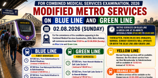 Metro Railway to Start Early Blue and Green Line Services for Combined Medical Services Examination on August 2 Metro CMS Exam