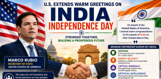 U.S. Congratulates India on Independence Day, Reaffirms Stronger Strategic Partnership U.S. Congratulates India on Independence Day, Reaffirms Stronger Strategic Partnership