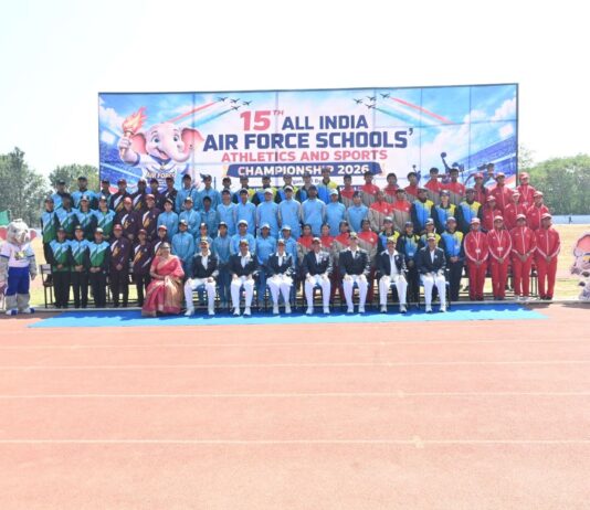 15TH ALL INDIA AIR FORCE SCHOOLS ATHLETICS AND SPORTS CHAMPIONSHIP 2026 COMMENCES AT AIR FORCE STATION JALAHALLI 15TH ALL INDIA AIR FORCE SCHOOLS ATHLETICS AND SPORTS CHAMPIONSHIP 2026 COMMENCES AT AIR FORCE STATION JALAHALLI.