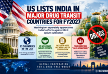 India Included in US Major Drug Transit List; Washington Praises Modi Government’s Anti-Drug Efforts India Included in US Major Drug Transit List; Washington Praises Modi Government’s Anti-Drug Efforts