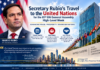 Secretary Marco Rubio to Visit New York for 81st UN General Assembly High-Level Week Secretary Marco Rubio to Visit New York for 81st UN General Assembly High-Level Week