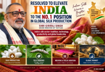 Resolved to elevate India to the No. 1 position in global silk production: Shri Giriraj Singh, Union Minister of Textiles Resolved to elevate India to the No. 1 position in global silk production: Shri Giriraj Singh, Union Minister of Textiles