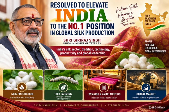 Resolved to elevate India to the No. 1 position in global silk production: Shri Giriraj Singh, Union Minister of Textiles