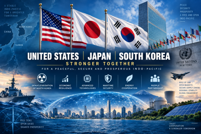 US, Japan and South Korea Reaffirm Trilateral Cooperation on Security, North Korea and Economic Resilience