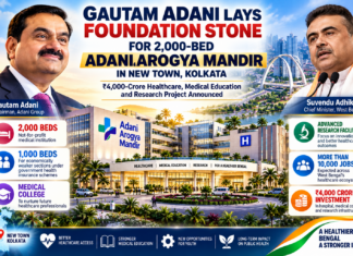 Adani Arogya Mandir Takes Shape in New Town as Gautam Adani Lays Foundation Stone for 2,000-Bed Healthcare Project Adani Arogya Mandir Takes Shape in New Town as Gautam Adani Lays Foundation Stone for 2,000-Bed Healthcare Project