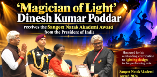 ‘Magician of Light’ Dinesh Kumar Poddar Honoured with Sangeet Natak Akademi Award by President Droupadi Murmu ‘Magician of Light’ Dinesh Kumar Poddar Honoured with Sangeet Natak Akademi Award by President Droupadi Murmu