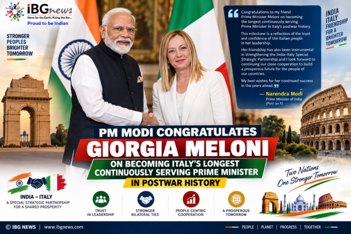 PM Modi Congratulates Giorgia Meloni on Becoming Italy’s Longest Continuously Serving Postwar Prime Minister