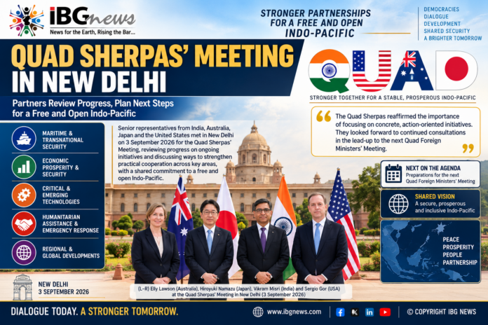 Quad Sherpas Meet in New Delhi to Advance Indo-Pacific Cooperation Quad Sherpas Meet in New Delhi to Advance Indo-Pacific Cooperation