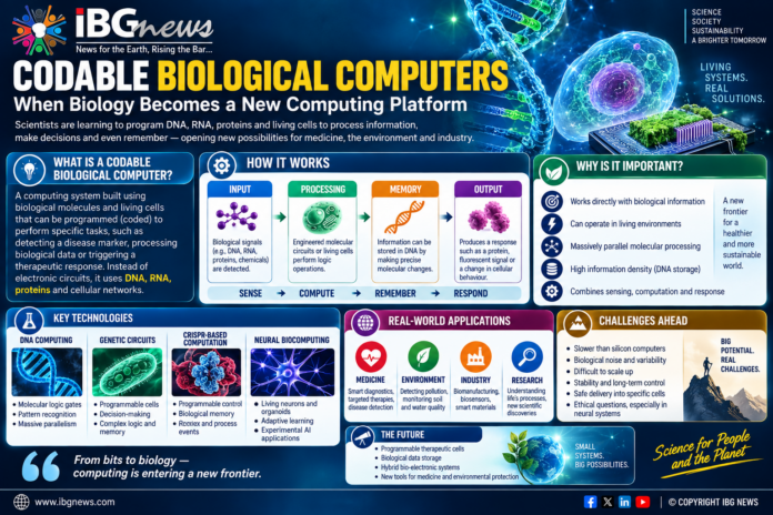 Codable Biological Computers: How Scientists Are Turning Living Cells and DNA into Programmable Machines