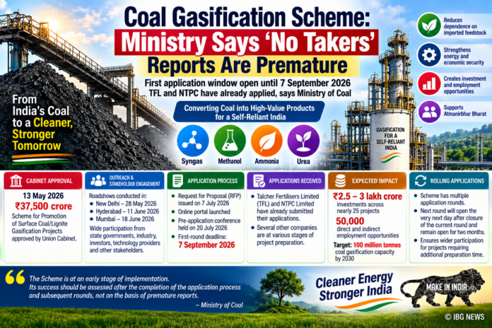 Coal Gasification Scheme: Ministry Says ‘No Takers’ Reports Are