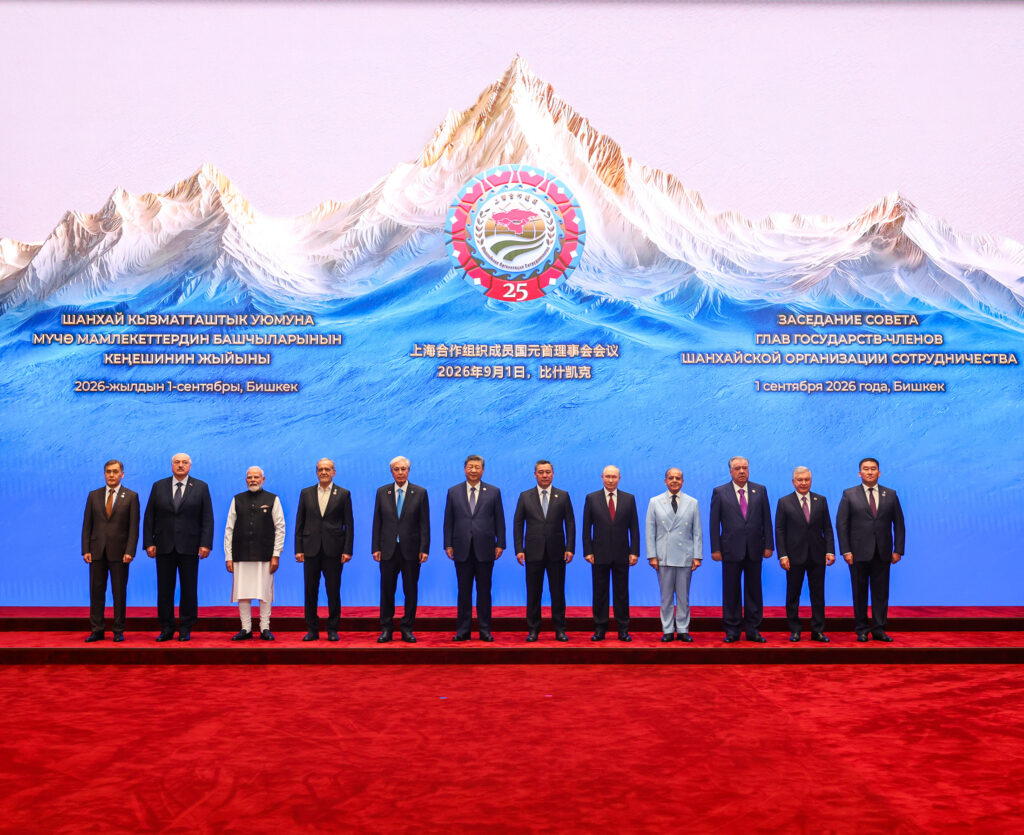 PM in a group photograph at the 26th SCO Summit in Bishkek, Kyrgyzstan on September 01, 2026.
