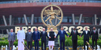 BRICS New Delhi Declaration: Building for Resilience, Innovation, Cooperation and Sustainability PM in a group photograph with BRICS leaders on the sidelines of the 18th BRICS Summit at Bharat Mandapam, in New Delhi on September 12, 2026.