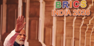 PM Modi Calls for More Inclusive Global Governance at BRICS Summit PM arrives for the 18th BRICS Summit at the Bharat Mandapam, in New Delhi on September 13, 2026.