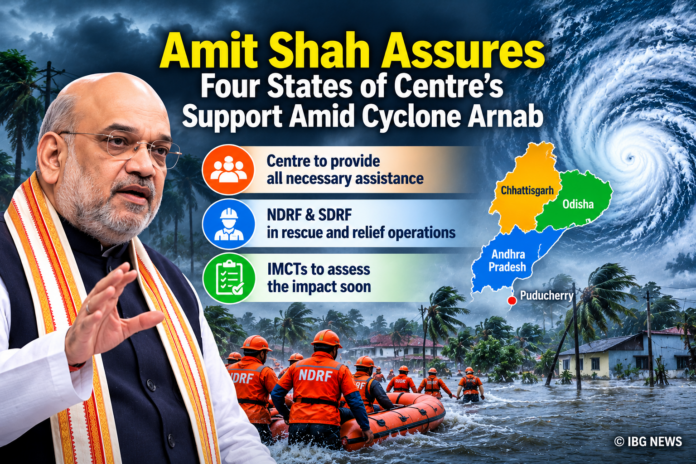 Amit Shah Assures Four States of Centre’s Support Amid Cyclone Arnab Amit Shah Assures Four States of Centre’s Support Amid Cyclone Arnab