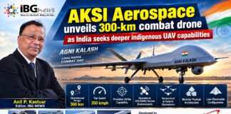 AKSI Aerospace unveils 300-km combat UAV, highlighting India’s push for indigenous drone technology AKSI Aerospace unveils 300-km combat UAV, highlighting India’s push for indigenous drone technology