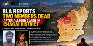 BLA Reports Deaths of Two Members Following Alleged Clash in Balochistan’s Chagai District during Freedom struggle Balochistan Clash