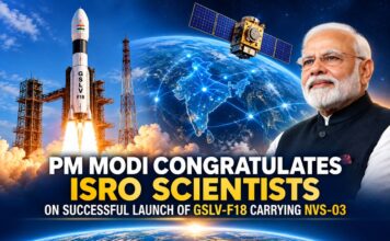 PM Modi Congratulates ISRO Scientists on Successful Launch of GSLV-F18 Carrying NVS-03 PM Modi Congratulates ISRO Scientists on Successful Launch of GSLV-F18 Carrying NVS-03