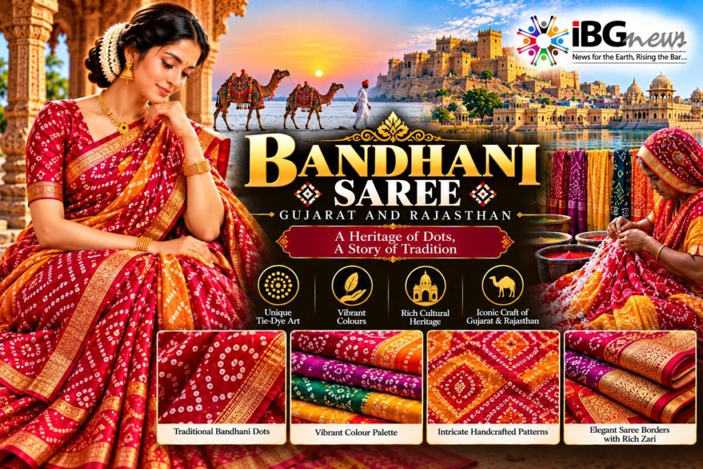 Bandhani Saree — Gujarat and Rajasthan
