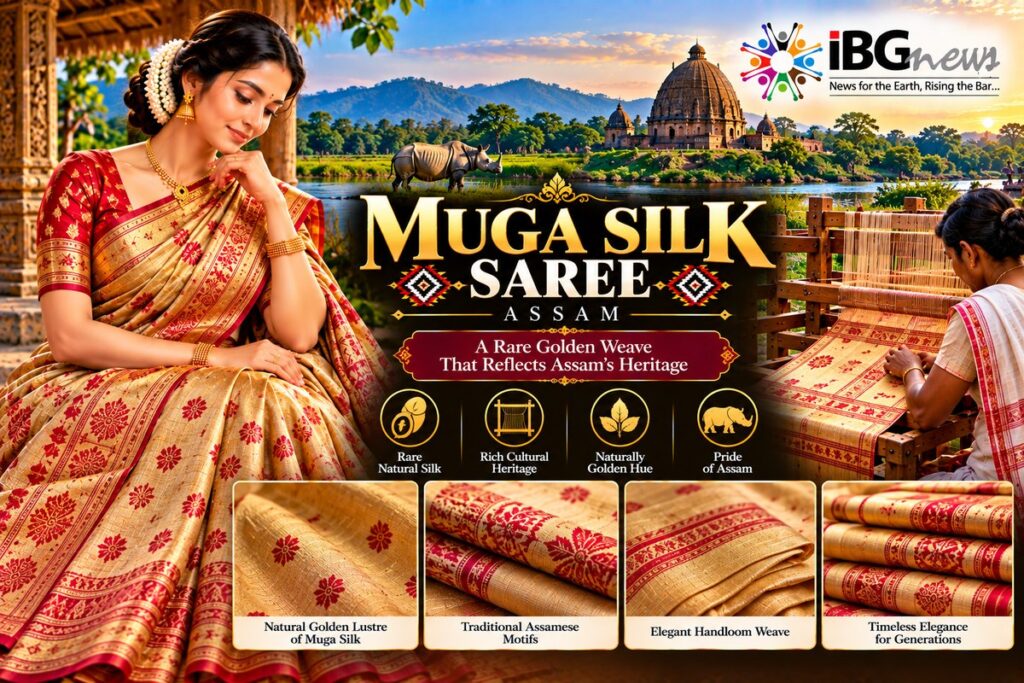 Muga Silk Saree — Assam