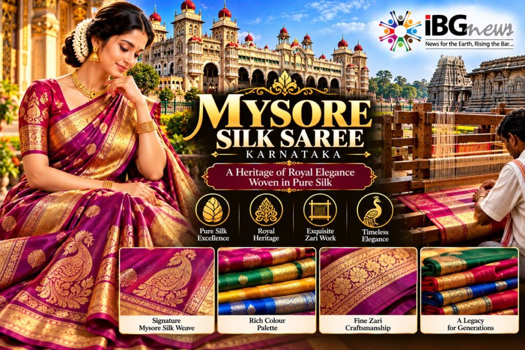 Mysore Silk Saree — Karnataka